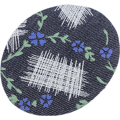 Nažehlovačka ovál 5,5 x 7cm Varianta: 2 modrá tmavá modrá, Balení: 10 ks
