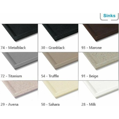 Sinks PERFECTO 1000 Metalická černá
