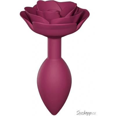 Silikonový anální kolík s růžičkou Open Roses