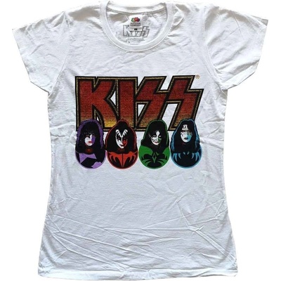 Kiss Logo, Faces & Icons White L Дамски Риза (KISSTS14LW03)
