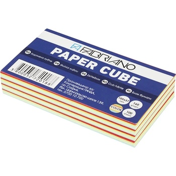 Fabriano Хартиено кубче, 105 x 57 mm, 160 g/m2, цветно, 100 листа