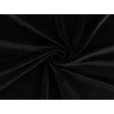Stoklasa Minky hladké / plyš baby elastický Balení: 1 m, Varianta: 9 černá 9 černá
