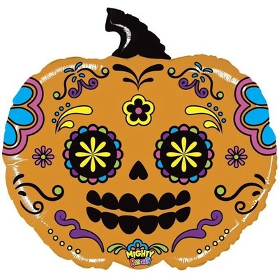 Grabo Balónek fóliový Dýně sugar skull 71 cm