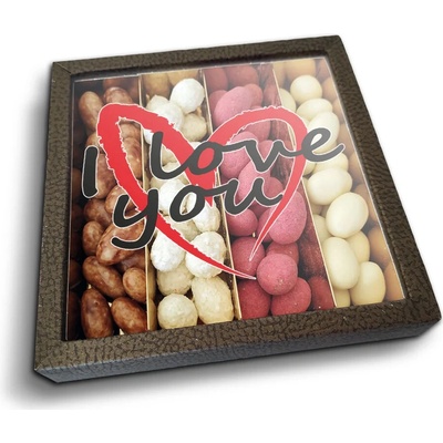 Sablio Mandle v čokoláde I Love you srdce 4 x 80 g