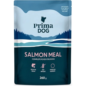 PrimaDog PrimaDog Salmon Meal Пауч за кучета със сьомга, 260 гр