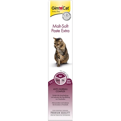GimCat 2х200г GimCat Malt-Soft Extra паста за котки крещу космени топки