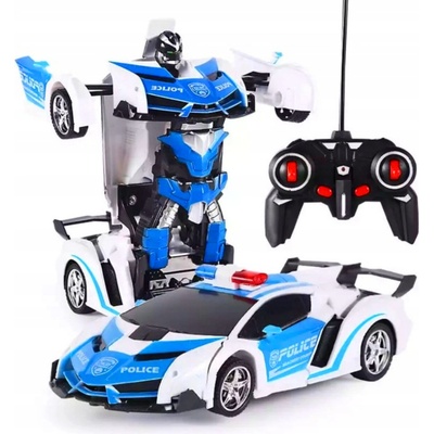 Lean Toys Policejní auto R/C 2v1, robot, zvuky a světla