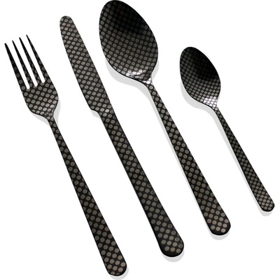 Herdmar Комплект прибори за хранене oslo № 11 - 36 части - черен мат, гравиран (-082-3036-0517-190-4901)