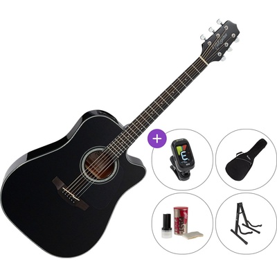 Takamine GD30CE SET 2 Black Електро-акустична китара Дреднаут