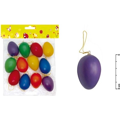 Vajíčka plast 6cm/12ks mix jednobarevná, S32085 – Zboží Dáma
