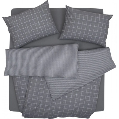 SCANquilt Obliečky KLASIK kocka prúžok 140x200 70x90