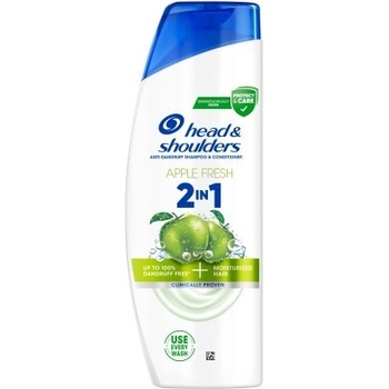 Head & Shoulders Apple Fresh 2in1 Šampon proti Lupům 330 ml. Pocit Svěžesti Vůně Jablka