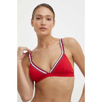 Tommy Hilfiger Горнище на бански Tommy Hilfiger в червено с леко подплатени чашки UW0UW05290 (UW0UW05290)