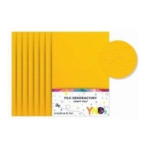Interdruk Decorative felt yellow 8 pieces A4