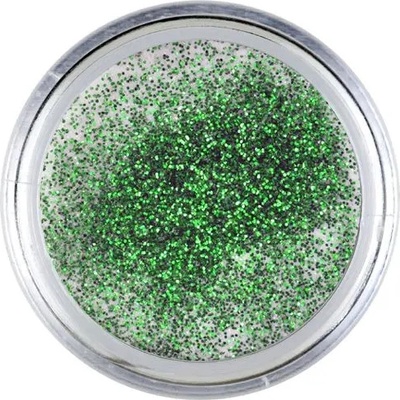 IngiNails Biely akrylový prášok so zelenými glitrami Green Shimmer 7 g