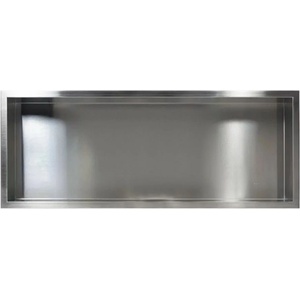 BALNEO Wall-Box правоъгълен вграден рафт 90x30x10 см, полирана неръждаема стомана (OB-IN6)