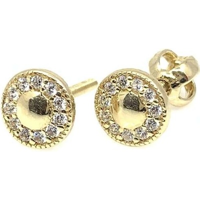 Jan Kos jewellery zlaté náušnice s bílým kamenem 59628234