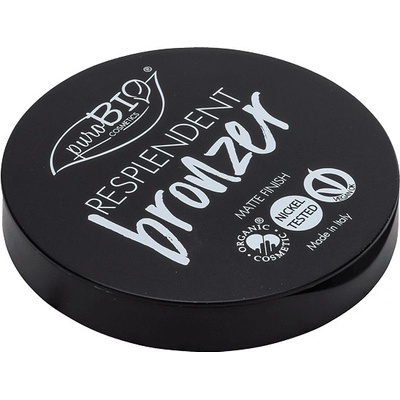 puroBIO Bronzer lisovaný světle hnědý matný povrch 9 g