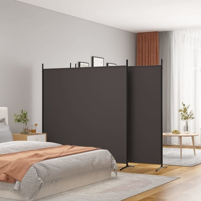 zahrada-xL 4dílný paraván hnědý 698 x 180 cm textil