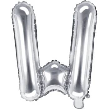 Image 1 of PartyDeco Балон от фолио Mini - Буква W 35см сребърен