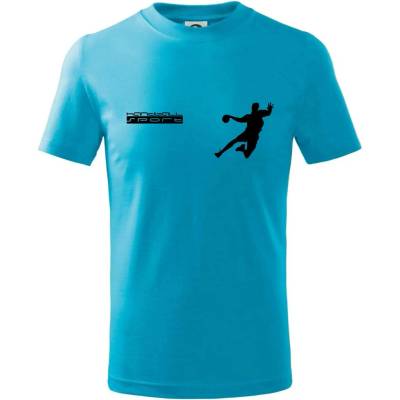 Handball Sport tričko dětské bavlněné Světlý tyrkys