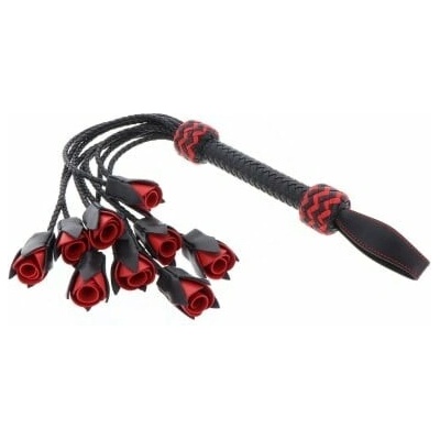 Hidden Desire Genuine Leather Roses Whip