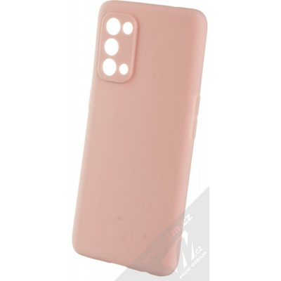 1Mcz Matt Skinny TPU ochranný silikonové Oppo Reno5, Reno5 5G, Reno5 K, Find X3 Lite světle růžové