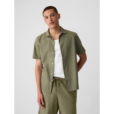 GAP Риза от лен GAP Vacay Shirt GAP | Zelen | МЪЖЕ | S