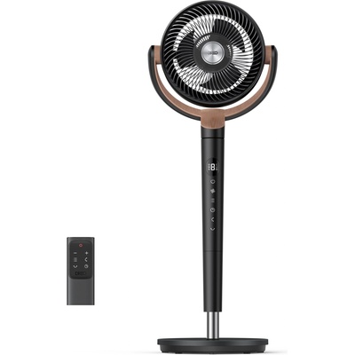 DREO 23dB quiet pedestal fan, 120°+120° omni-directional oscillating fan, 27M wind distance, 1615 m³/h air volume Real turbo air circulator fans, 89-102cm height 3 modes 8-speed - DR-HPF002