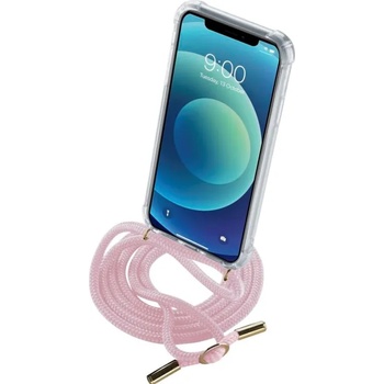 Cellularline Калъф Cellularline - Neck Strap, iPhone 12 mini, розов (7958)