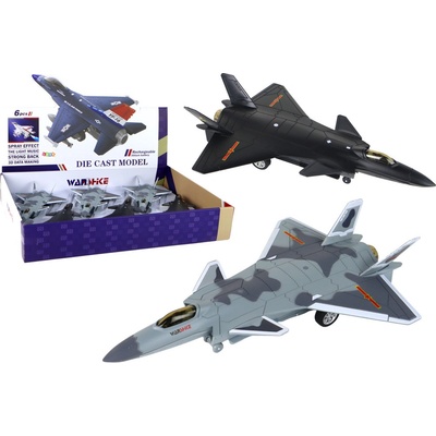 Lean Toys Modely Stíhačiek na trecí pohon – čierne a sivé