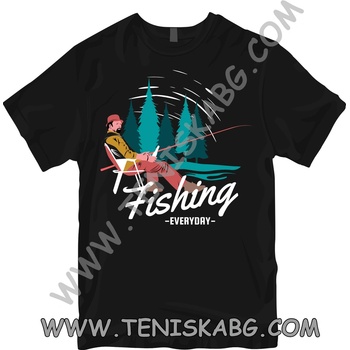 Fruit of the Loom Тениска - Fishing every day