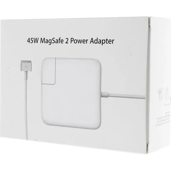 Apple Оригинално Зарядно за MacBook, APPLE 220v Magsafe 2 Charger A1436 45w, Бял (A1436/Md592)