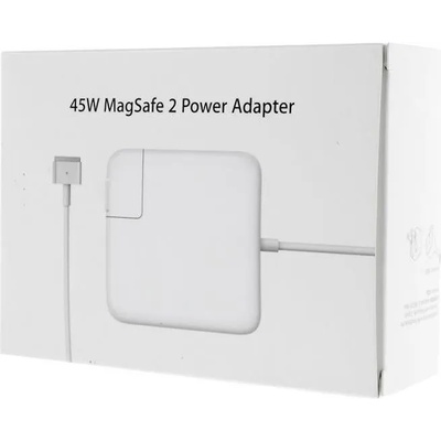 Apple Оригинално Зарядно за MacBook, APPLE 220v Magsafe 2 Charger A1436 45w, Бял (A1436/Md592)