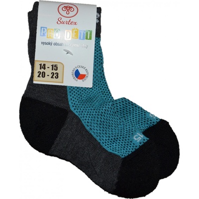 Surtex ponožky jaro podzim 80% merino dětské zelená