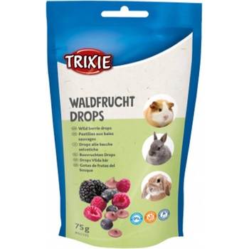 TRIXIE Wild berry Drops Small Animals - Вкусно лакомство за гризачи - с горски плодове и витамини, 75 гр
