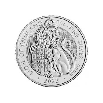 The Royal Mint strieborná minca Tudor Beasts Lion of England 2022 2 oz
