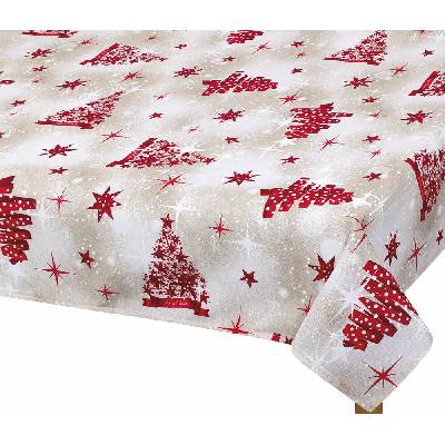 Brotex vianočný obrus stromček červený 120x140 cm