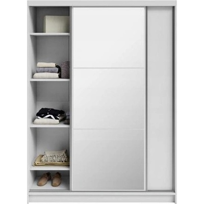 DobreSny Denve 160 x 218 x 60,3 cm bílá se zrcadlem