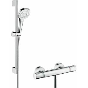 Hansgrohe Термостатичен смесител за душ Hansgrohe Croma Select E хром с душ комплект (27081400)