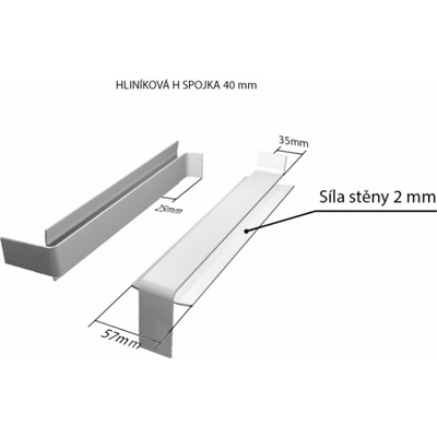 DEOKORK Hliníková H - spojka NOS 40 x 360 mm - Bronz ELOX C33