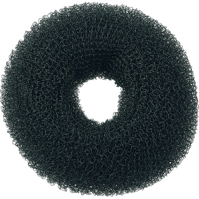 Okrúhla výplň do drdolu Sibel - čierna, 10 cm