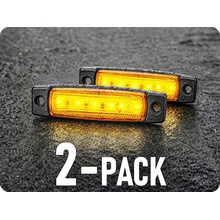 KAMAR LED bočné obrysové svetlo ORANŽOVÉ 0,7W, 6xLED, 12/24V/2-PACK! [L2256-B]