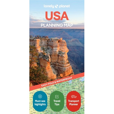 mapa plánovací USA Lonely Planet