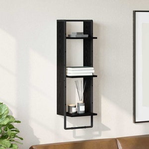 vidaXL Стенен рафт Монтиране на стена Черния дъб 30 x 25 x 100 cm (882843)