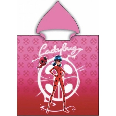 Arditex Spain Pončo osuška s kapucňou Kúzelná lienka Miraculous Ladybug 55 x 110 cm
