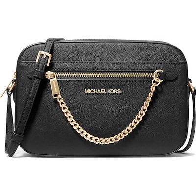 Michael Kors Jet Set Large Saffiano Leather crossbody bag Black