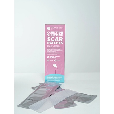 MomCare by Lina C-Section Silicone Scar Patches silikónové náplasti na jazvy po cisárskom reze veľkosť L-XL 5 x 20 cm 3 ks