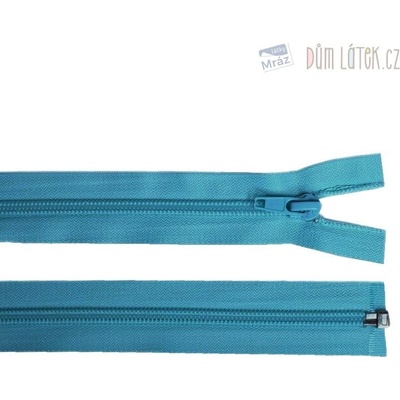 Zip špirálový 6mm deliteľný 30cm tyrkysový