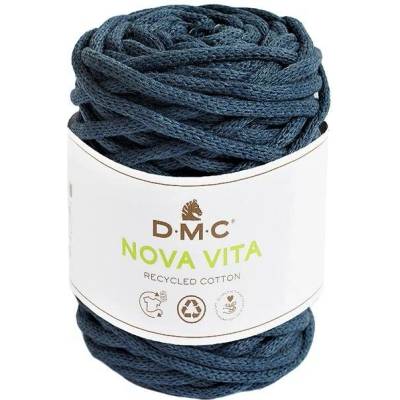 Šňůrková příze na makramé a háčkování NOVA VITA 12 od DMC 250g, denimová modrá